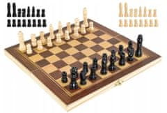 hurtnet 3v1 lesena šahovnica in dama 34×34cm XL