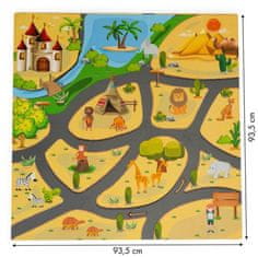 EcoToys EVA puzle kocke penasta igralna podlaga za otroke safari 93x93cm