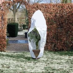 Vidaxl Zimska koprena z zadrgo 70 g/m² bela 2,5x2x2 m