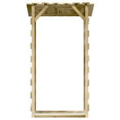 Greatstore Pergola s streho 3 kosi 100x90x200 cm impregnirana borovina