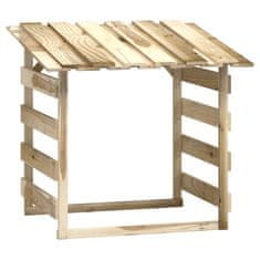 Vidaxl Pergola s streho 3 kosi 100x90x100 cm impregnirana borovina