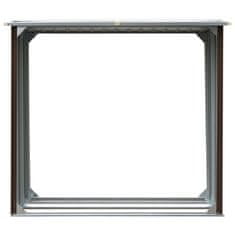 Vidaxl Vrtna lopa za drva pocinkano jeklo 172x91x154 cm rjava