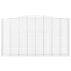 Vidaxl Obokane gabion košare 15 kos 400x50x220/240 cm pocinkano železo