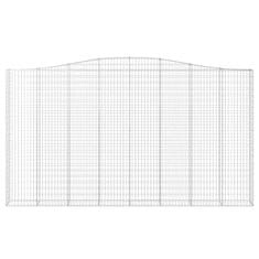 Vidaxl Obokana gabonska košara 400x30x220/240 cm pocinkano železo