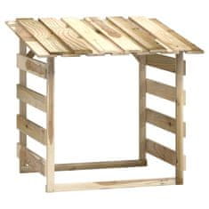 Vidaxl Pergola s streho 6 kosov 100x90x100 cm impregnirana borovina