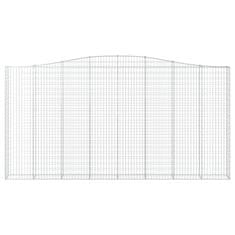 Vidaxl Obokane gabion košare 8 kosa 400x30x200/220 cm pocinkano železo
