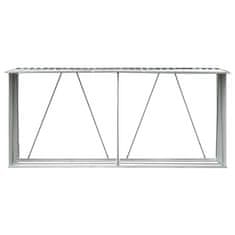 Greatstore Vrtna lopa iz pocinkanega jekla 330x84x152 cm siva