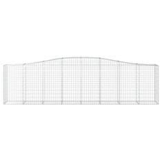 Vidaxl Obokana gabonska košara 400x50x100/120 cm pocinkano železo