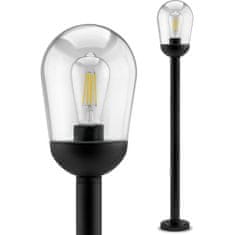 LUMILED Vrtna svetilka E27 črna stebrička OVALIS 100cm