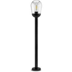 LUMILED Vrtna svetilka E27 črna stebrička OVALIS 100cm