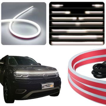 shumee Fleksibilne dnevne luči pod pokrovom motorja 200 cm DRL LED 12V +WOW