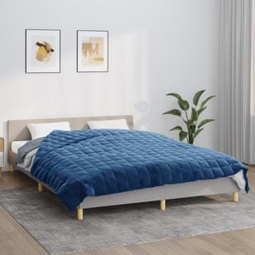 Vidaxl vidaXL Obtežena odeja, modra, 200 x 230 cm, 13 kg, blago