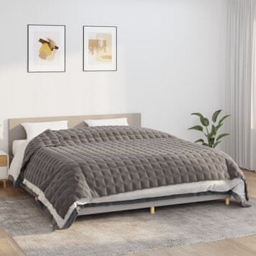 Vidaxl vidaXL Obtežena odeja, siva, 235 x 290 cm, 15 kg, blago