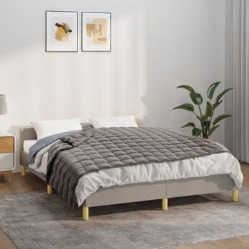 Vidaxl vidaXL Obtežena odeja, siva, 120x180 cm, 9 kg, blago