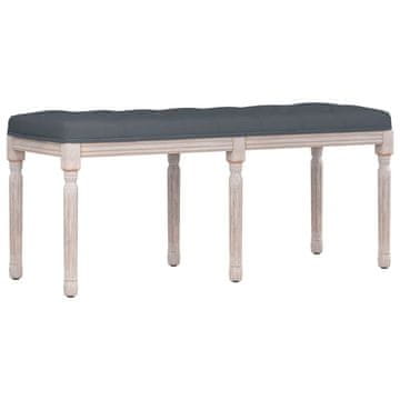 Vidaxl Klop temno siva 110x40x49 cm žamet