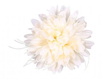 Chrysanthemum Blossom Dekoracija umetna bež 14cm