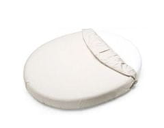 Petite&Mars PETITE&amp;MARS Ovalna rjuha za otroško posteljico Soft Dream Oval 84 x 50 Bela