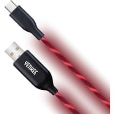 Yenkee Kabel USB Yenkee YCU 341 RD LED Kabel USB C / 1m