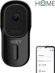 iGET HOME Doorbell DS1 Black - Baterijski video zvonec WiFi, FullHD, dvosmerni zvok, aplikacija CZ