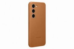 Samsung Usnjeni zadnji pokrov za Galaxy S23 Camel