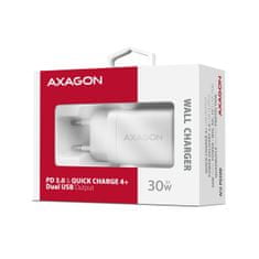 AXAGON ACU-PQ30W Polnilec 30 W, 2x vrata (USB-A + USB-C), PD3.0/PPS/QC4+/SFC/AFC/Apple
