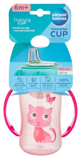 Canpol babies otroška steklenička s silikonskim pitnikom Cute Animals