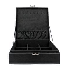 Northix Škatla za nakit, semiš - črna, 26 x 26 cm 