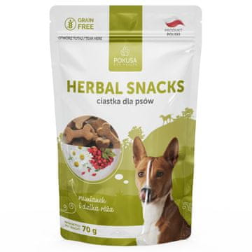 Pokusa Herbal Snacks pasji piškoti - zeliščni prigrizki 70g