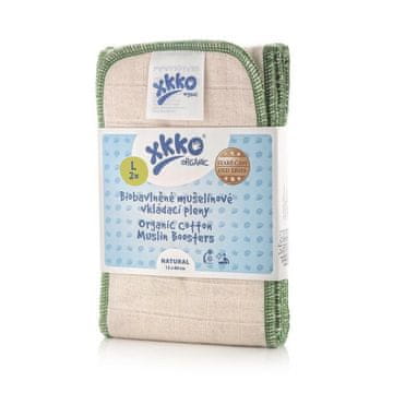XKKO Organic Old Times - Natural, Vložne plenice, velikost L (2 kom)