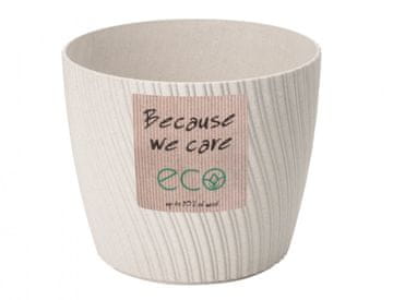 Pokrov za cvetlični lonec MIKA PETIT ECO WOOD plastika d13x11cm