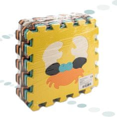 Ikonka Penasta puzzle podloga Pisane živali 9 kosov - 85x85 cm