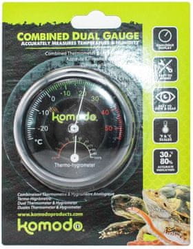 KOMODO Kombinirani analogni termometer in higrometer 7,5x7,5cm