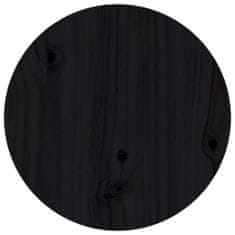 shumee Klubska mizica črna Ø 40x60 cm trdna borovina