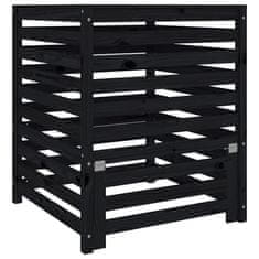 Vidaxl Kompostnik črn 82,5x82,5x99,5 cm trdna borovina
