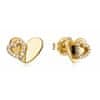 Nežni pozlačeni uhani Heart of San Valentín 13126E100-36