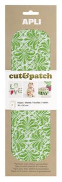 Apli Papir Cut&amp;Patch 30 x 50 cm - Zeleno-bel motiv 3 kosi
