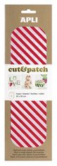 Apli Papir Cut&amp;Patch 30 x 50 cm - Črte rdeče in bele 3 kosi