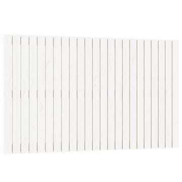 Vidaxl Stensko posteljno vzglavje belo 147x3x90 cm trdna borovina