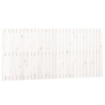 Vidaxl Stensko posteljno vzglavje belo 185x3x90 cm trdna borovina