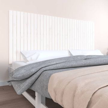 Vidaxl vidaXL Vzglavje postelje belo 204x3x90 cm masivni borov les