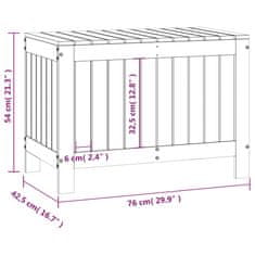 Vidaxl Vrtna škatla siva 76x42,5x54 cm trdna borovina