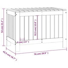 Greatstore Vrtna škatla siva 76x42,5x54 cm trdna borovina