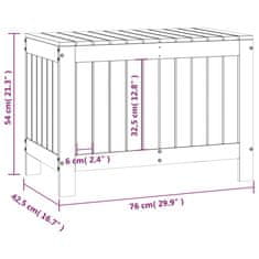 Vidaxl Vrtna škatla črna 76x42,5x54 cm trdna borovina