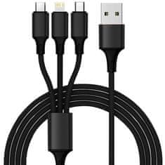 Xtrobb Avtomobilski polnilec, 4 priključki, USB-TYP C Črni Xtrobb 19907