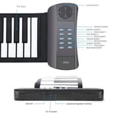 Northix Prenosni klavir - zložljiv - 3W 