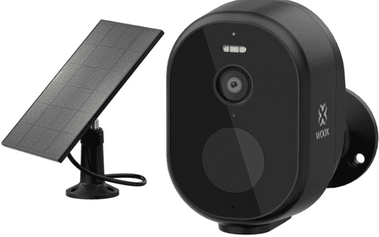 WOOX R4252 nadzorna kamera, zunanja, brezžična, solarni panel, WiFi, FHD, črna