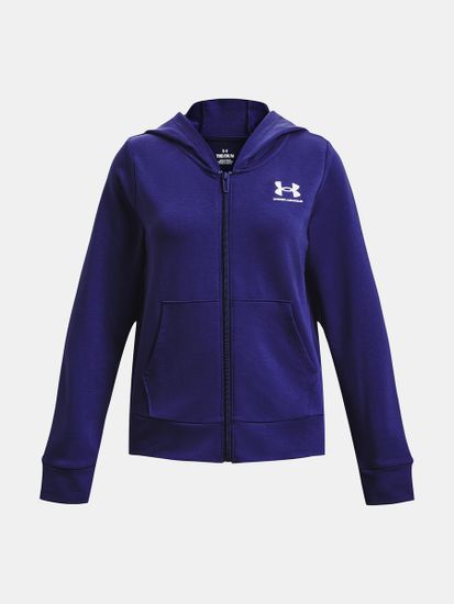 Under Armour Pulover UA Rival Terry FZ Hoodie-BLU