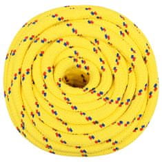 Vidaxl Vrv za čoln rumena 16 mm 25 m polipropilen