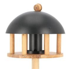 Vidaxl Esschert Design Krmilnica za ptice z rezervoarjem in okroglo streho