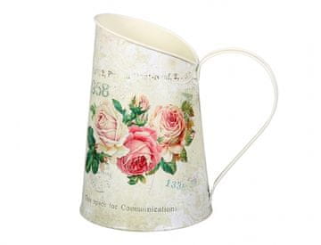 Vrč Cvetje vrtnic kovinski d12x18cm